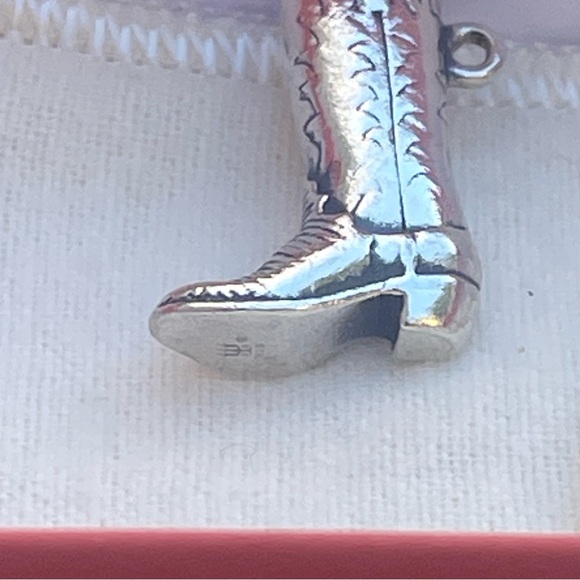James Avery Silver western Cowboy Boot Charm - Picture 2 of 7